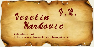 Veselin Marković vizit kartica